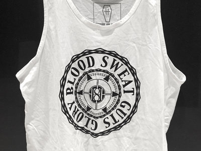"Blood Sweat Guts Glory" Unisex White Vest main photo