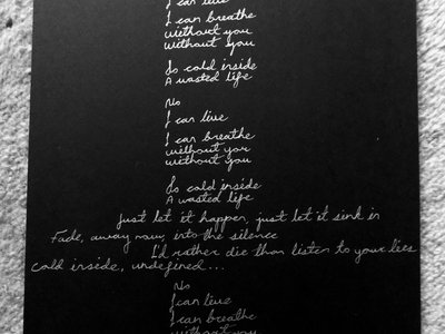 LIMITED Handwritten Lyric Card - Undefined (A4) main photo