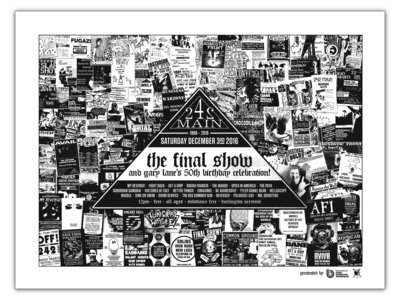 [Pre-Order: VT residents] 242 Main "The Final Show" 18" x 24" Screenprint Poster main photo