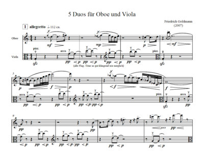 5 Duos für Oboe und Viola (score PDF) main photo