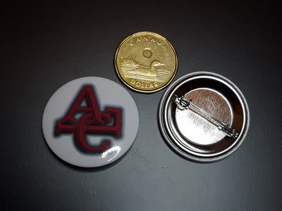 1.5" Round  "ACL" logo metal-backed button main photo