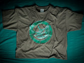 Slow Green Thing - T-Shirt II (khaki - green/gray artwork) photo 