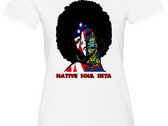 Philadelphia Native Soul Sista Red White Blue Gray T~shirt photo 