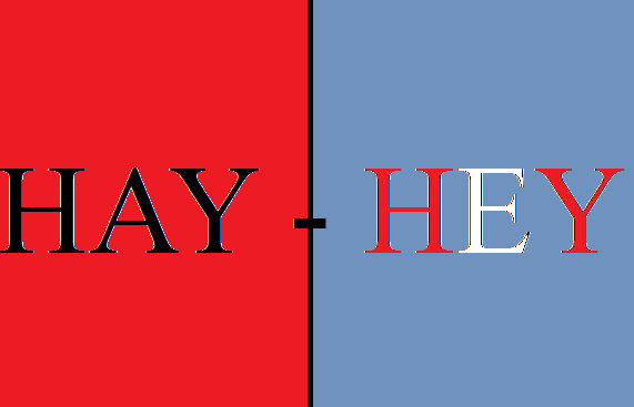 A sticky kiss Hay Hey