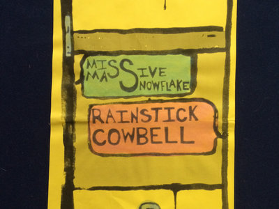 Miss Massive Snowflake/Rainstick Cowbell spray stencil Tour Poster (2014) main photo