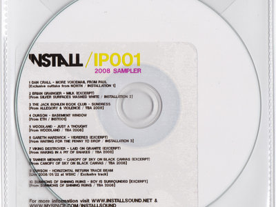V/A - Install IP001 Sampler [Ultra-Rare Promo / Archive Copy] main photo