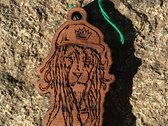 J Ras "Dread Lion" Laser Engraved Wood Pendant photo 