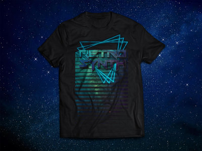 Limited Edition RetroSynth Space Neon T-Shirt Black main photo