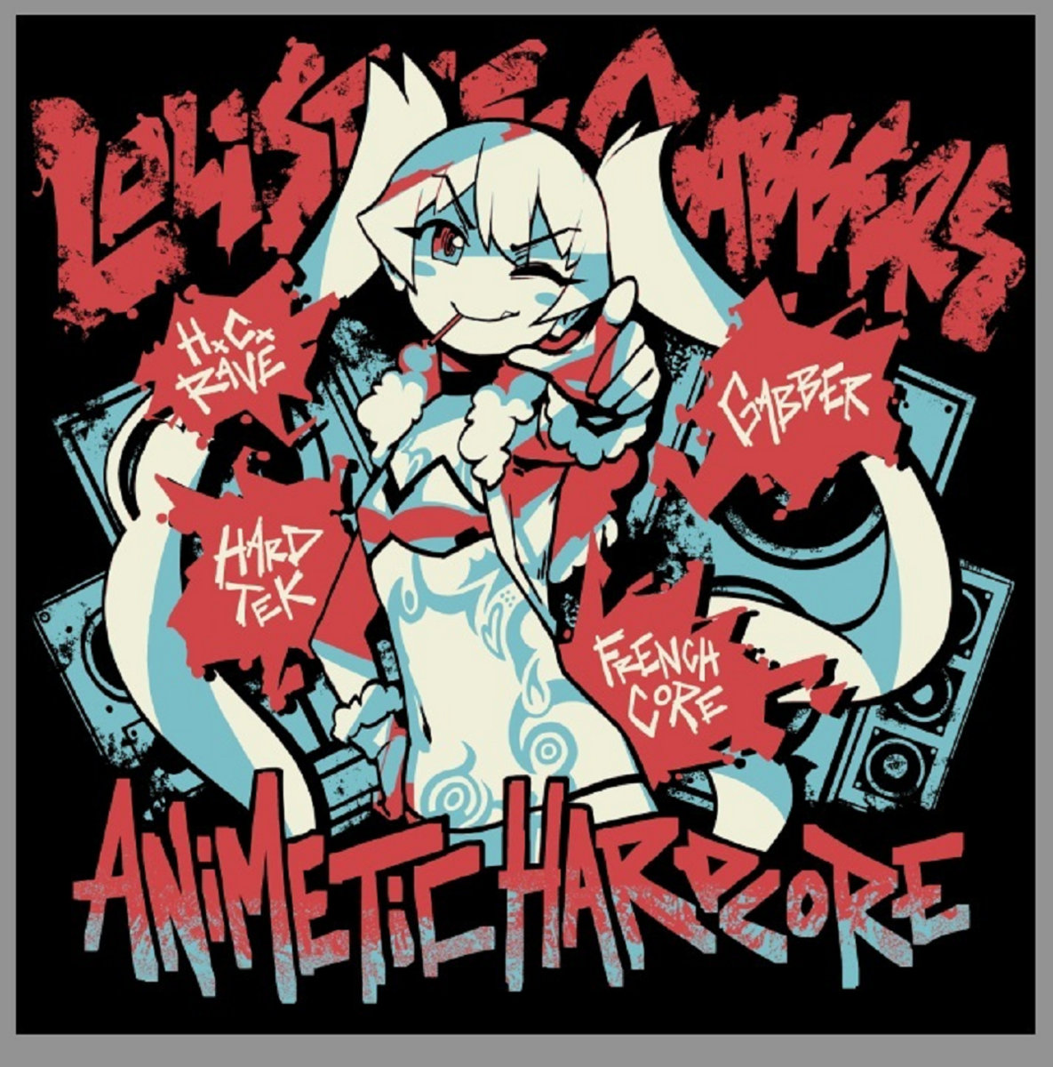 アニメ Lolistyle Gabbers - Demo Disk 01 Animetic Hardcore T-Shirt | LOLISTYLE GABBERS