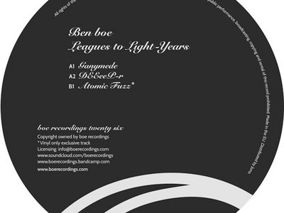 Ben boe - From Leagues to Light-Years 12" with bonus vinyl only track main photo