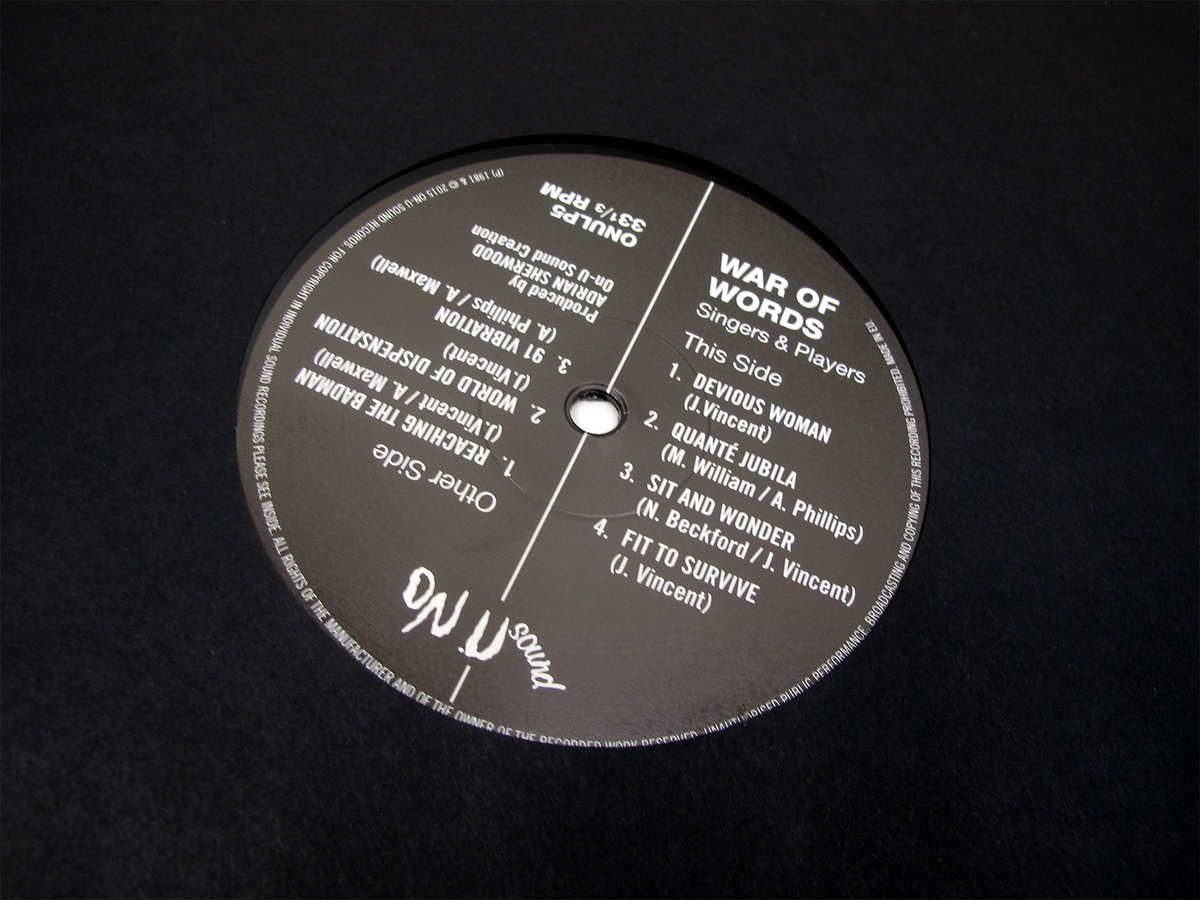 Singers & Players - War Of Words. On-U Sound.