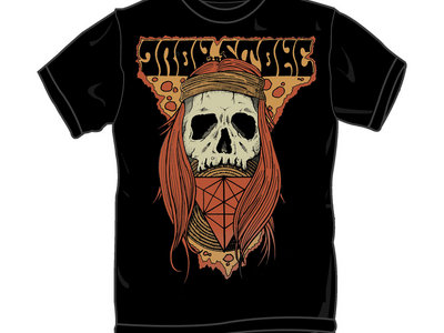 "Hippie Skull" (pizza) t-shirt main photo