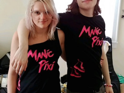 Black tee or tank with Pink Boots Logo main photo