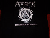 ASTARTE -T-SHIRT- SILVER PRINT -WE HAVE HEAVY METAL MUSIC IN OUR BLOOD photo 