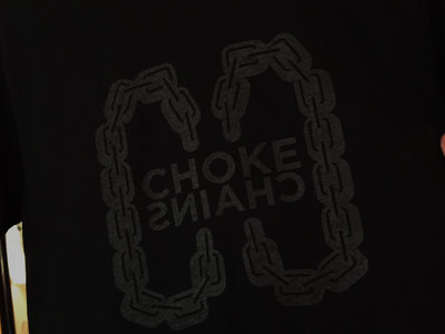 choke chains logo shirt - black on black main photo
