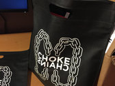 choke chains logo tote bag - white on black photo 