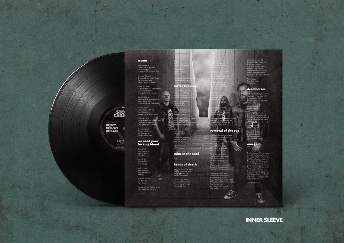 Reject Remove Replace Stone Cadaver 1st Pressing Of Stone Cadaver S Awesome Full Length Debut We Re Talking Old School 140 Gr Black Vinyl Just Like In The Days