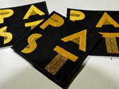 PATCH -  gold band's name on black - 9,5 cm X 9,5 cm photo 