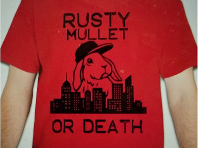 Rusty Mullet or Death Bunny T-SHIRT (RED W/ BLACK) main photo
