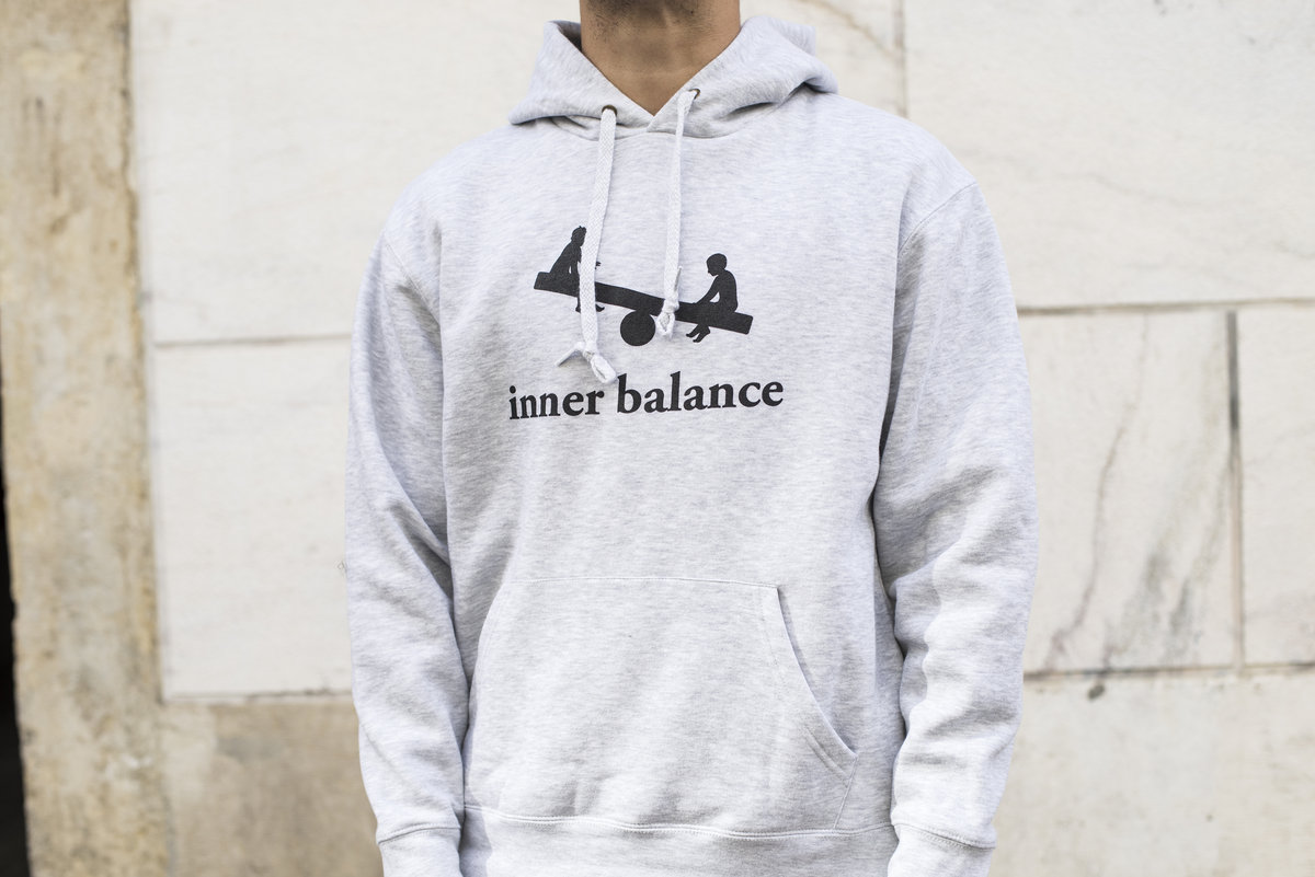 Inner Balance Hoodie Logo Grey Carpet Snares Records