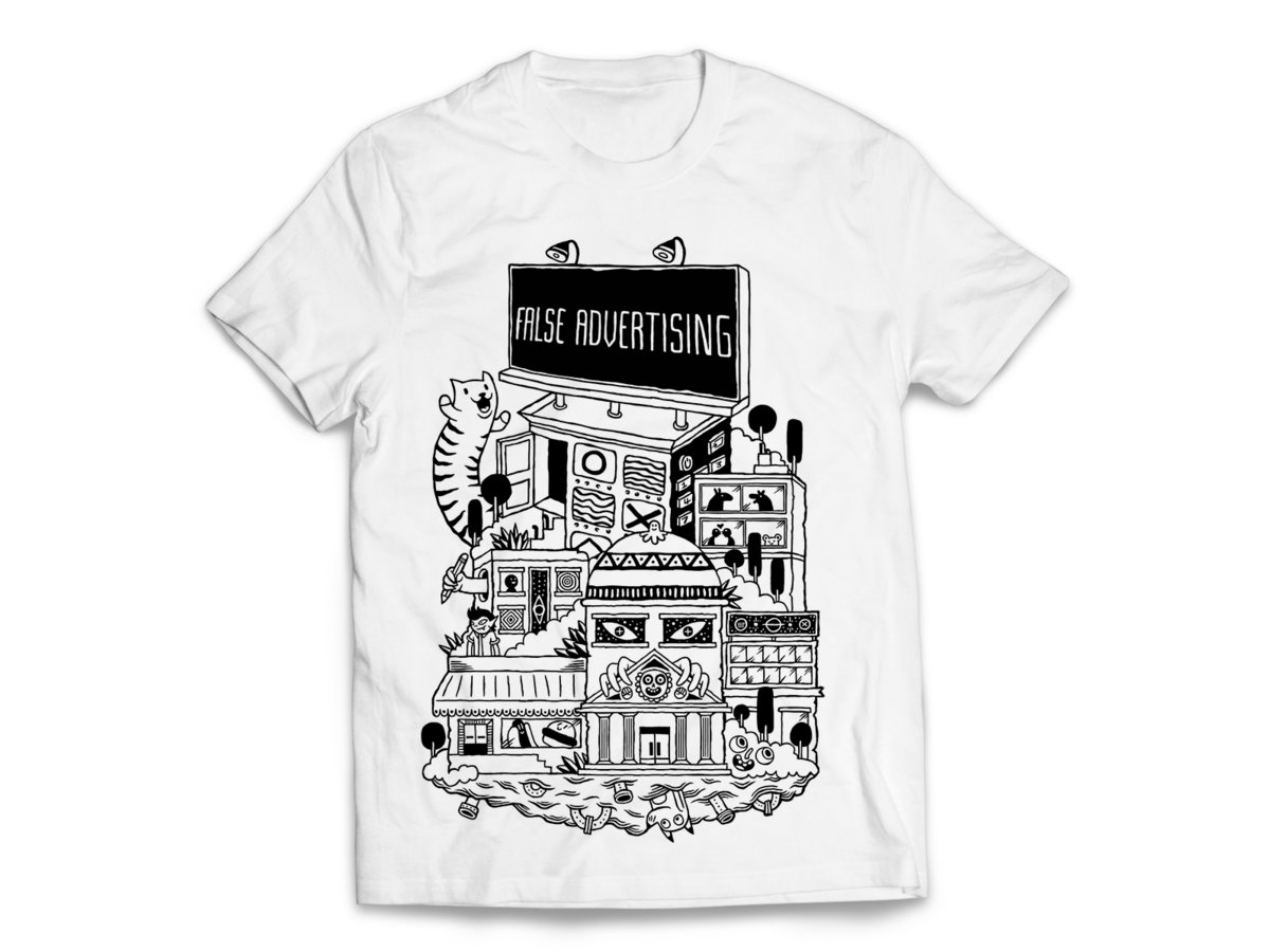 everyone billboard tee shirt ホワイト Billboard T-Shirt (white) - SALE!!! | False Advertising