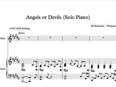 Angels or Devils - Solo Piano (Sheet Music -"Stripped" Version) main photo