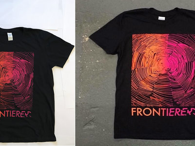Screenprinted Handpulled Frontierer Destroyed Neon Logo T-Shirt main photo