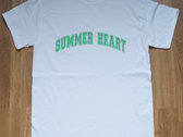 Summer Heart College T-Shirt - White w yellow, blue or green print - Limited Edition of 30 photo 