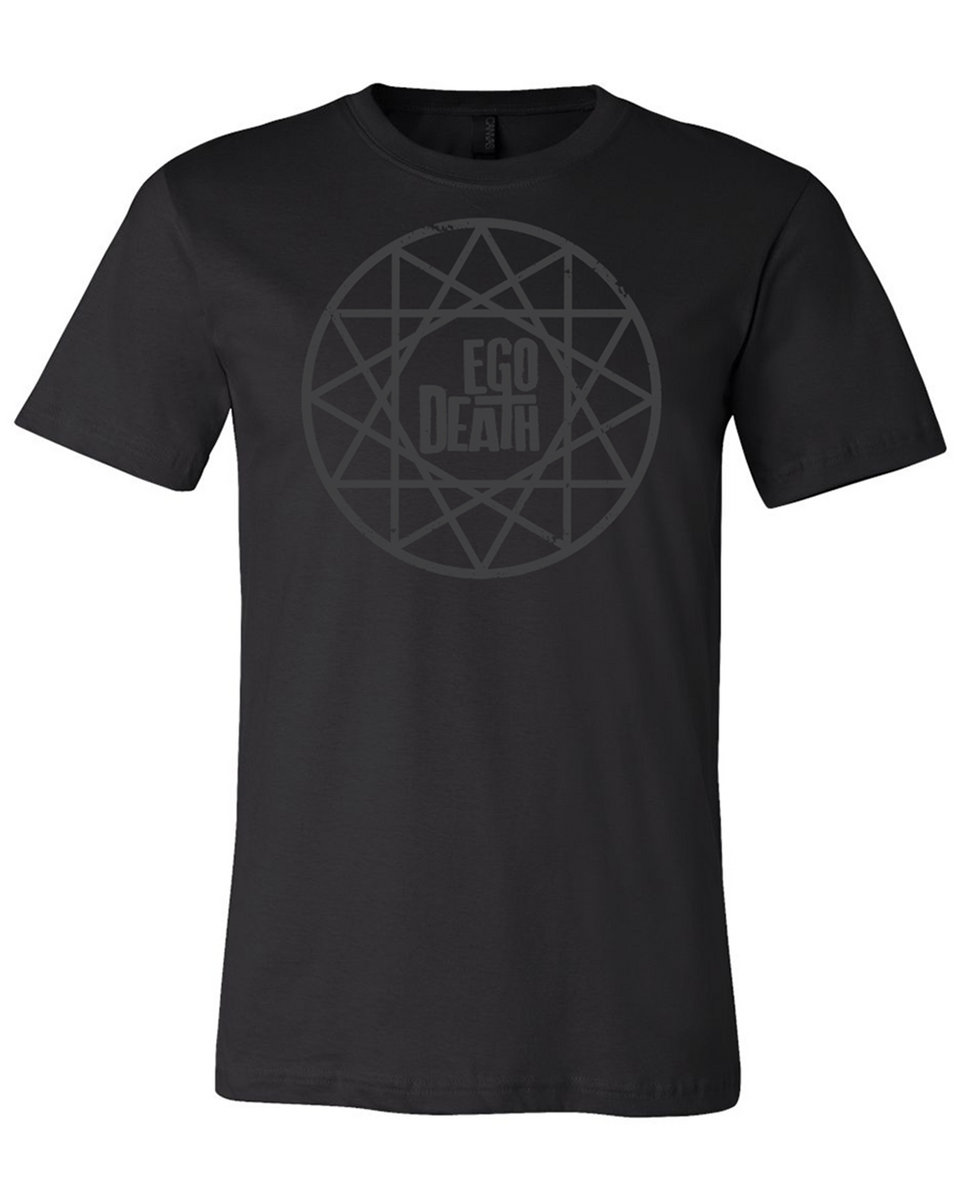 Ego Death Logo T-Shirt - Black on Black | Uun