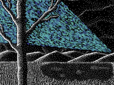 "Night Tree" 6 X 6 Art Print main photo