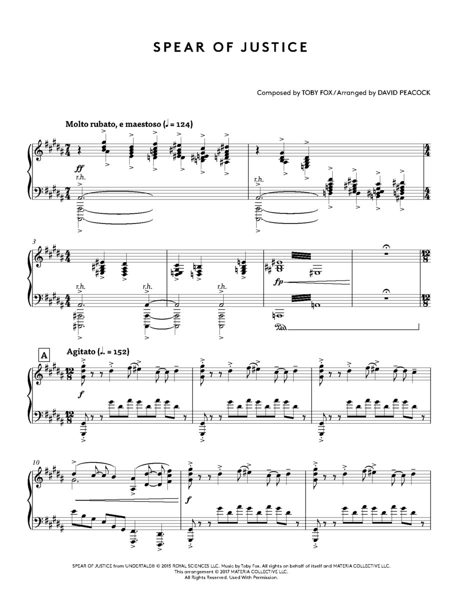 UNDERTALE Piano Collections: PHYSICAL Sheet Music | Materia Collective