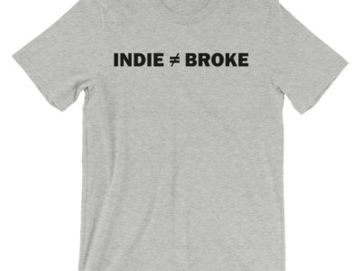 indie does not equal broke heather gray tee (mens) main photo