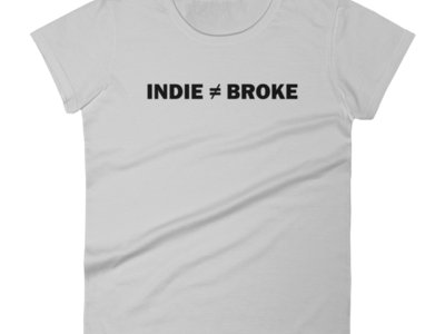 indie does not equal broke heather gray tee (ladies) main photo