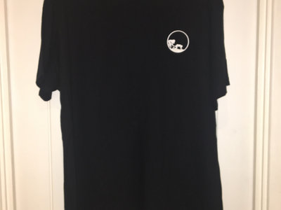 Black T with white SHAG logo design on chest embroidery. main photo