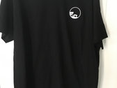 Black T with white SHAG logo design on chest embroidery. photo 