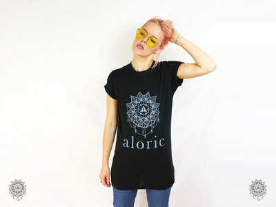 'ALORIC' Longline Black T-Shirt // Unisex main photo