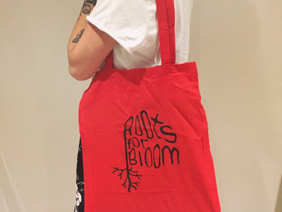 Red Tote Bag w. Roots For Bloom Logo main photo