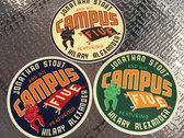 4" Round - Campus Five Sticker - Blue/Red photo 