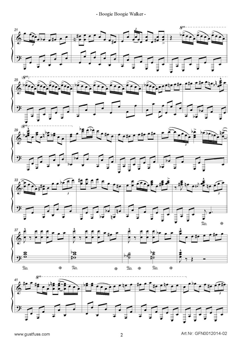 boogie woogie walker music sheet hannes otahal boogie woogie sheet music