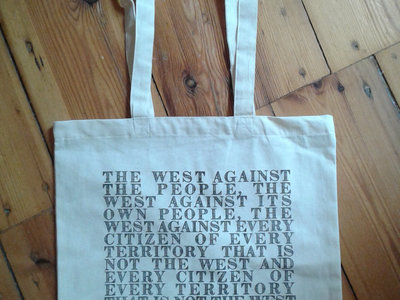 SOLD OUT / The West Against The People Tote Bag (screen printed, handmade) main photo