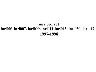 inri box set (flac dvd) main photo