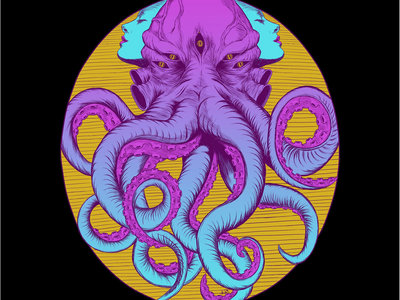 Electric Octopus Sticker x 10 main photo
