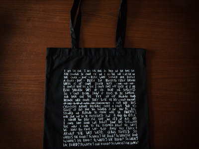 Organic black tote bag. main photo