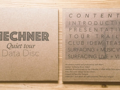 Limited Edition Mechner "Quiet" Tour Data Disc main photo