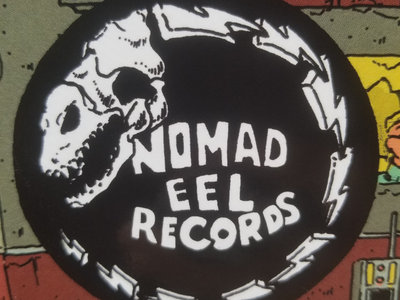 Nomad Eel Records logo concept button by John Le main photo