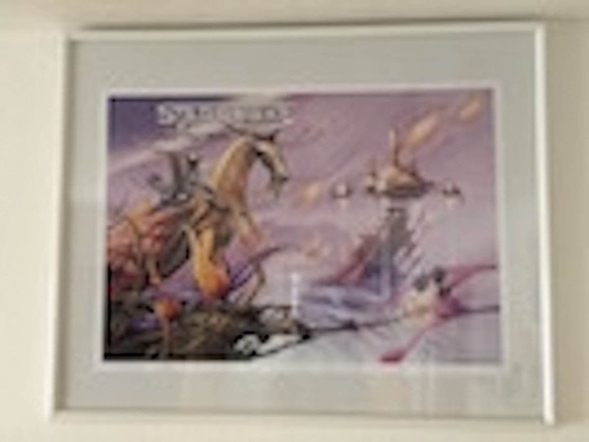poster of fantastic artwork by Rodney Matthews | Starquake