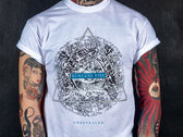 Unrevealed White Unisex T-shirt w/Blue Print photo 