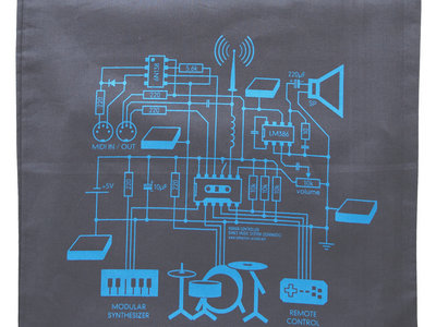 Cotton Tote Bag with Schematic Print main photo