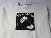 FUCK RACISM sweatshirt light grey photo 