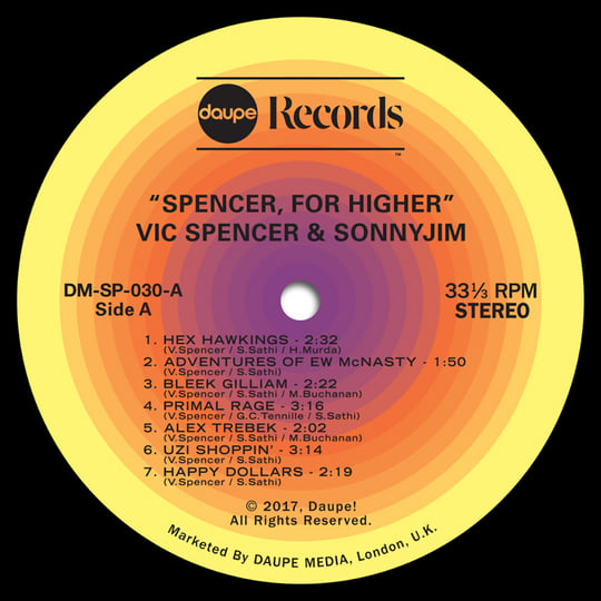 vic spencer sonny jim レコード アングラ　daupe Spencer For Higher | Vic Spencer & SonnyJim | Daupe